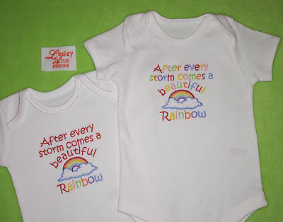 After a storm comes a beautiful Rainbow Embroidered Baby Body Weste