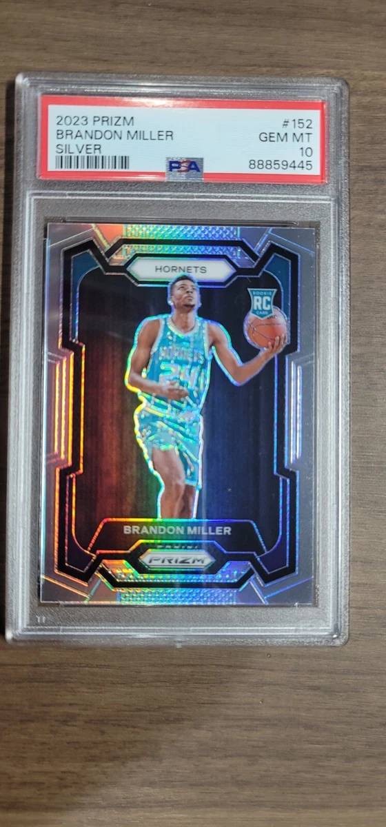 Brandon Miller 2023-24 Panini Prizm Silver PSA 10 Rookie RC 
