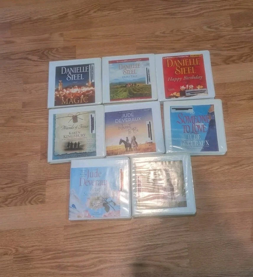 Lot of 26 Audiobooks on CD Jude Deveraux Danielle Steel Karen Kingsbury Amish Foto 2 de 4