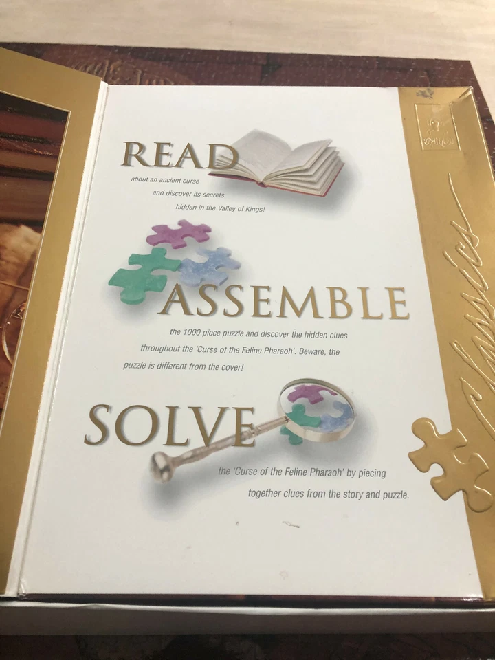 Curse of the Feline Pharaoh Mystery Jigsaw Puzzle 1998 Bepuzzled Alan Robbins - Image 2 of 4