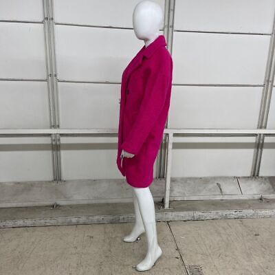 BCBG Double-Breasted Bouclé Walker Coat Womens Size S Bright BCBG Double-Breasted Bouclé Walker Coat Womens Size S Bright
