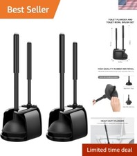 2-Pack Hidden Toilet Brush  Suction Plunger Set for Effortless Bathroom Cleanup