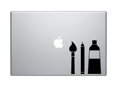 Art Icon #5 - Art Supply Display Design Paint Pencil Brush 13'' Macbook