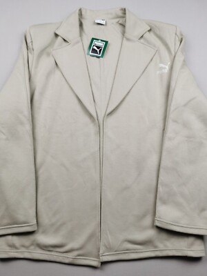 Puma Herren Größe M 77 % Baumwollmischung maßgeschneiderter Blazer (neu mit Etikett) Spray grün Taschen 
