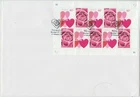 Stamps Australia 2014 Romance mini sheet on cover postmark first day hand cancel