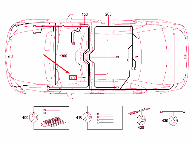 MB S W221 Steering Electrical Wiring Harness LHD A2165408508