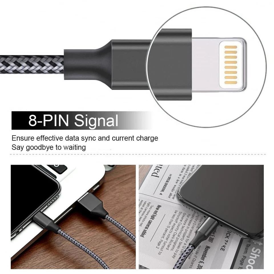 Lote de cabo carregador rápido USB original para iPhone 14 13 12 11 Pro Max X 8 7 6s - Imagem 4 de 4