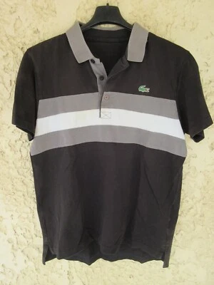 Polo LACOSTE SPORT Devanlay noir coton shirt manches courtes S - Photo 1/4