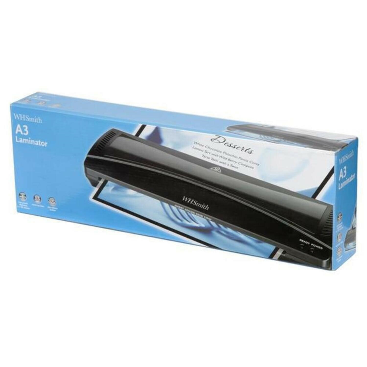 WHSmith Black A3 Laminator Laminates A3 & A4 5 Minute Warm Up Jam