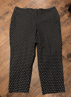   Rafaella Size 20W Polka Dot Classic Fit Pants   NWT!  