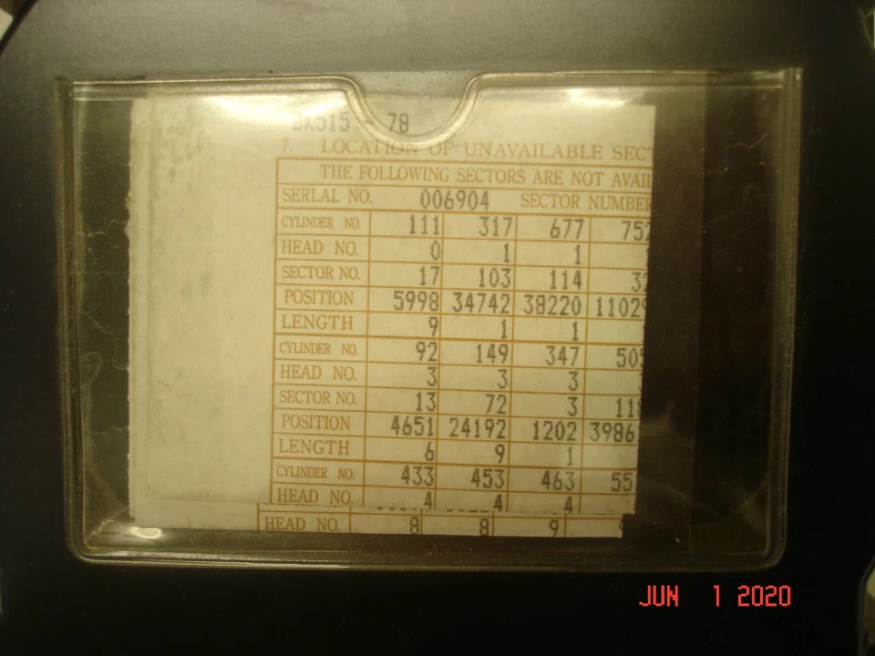 DK515-78 HITACHI 780MB 5.25" FULL HEIGHT ESDI HARD DRIVE PART# 3222404-A . - Image 3 of 4