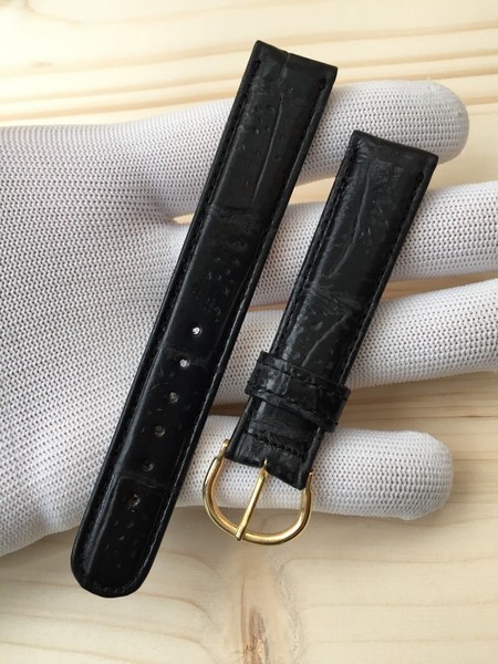 CORREA-STRAP RELOJ CUERO LEGITIMO NEGRO 18MM "VINTAGE 1970"