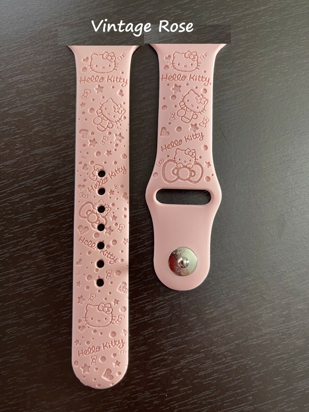 Engraved LV Silicone Apple Watch Band 38/40/41 / White