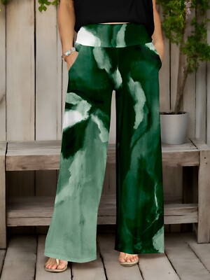 Bon Apple Tea Women's Wide Leg Pants with Pockets