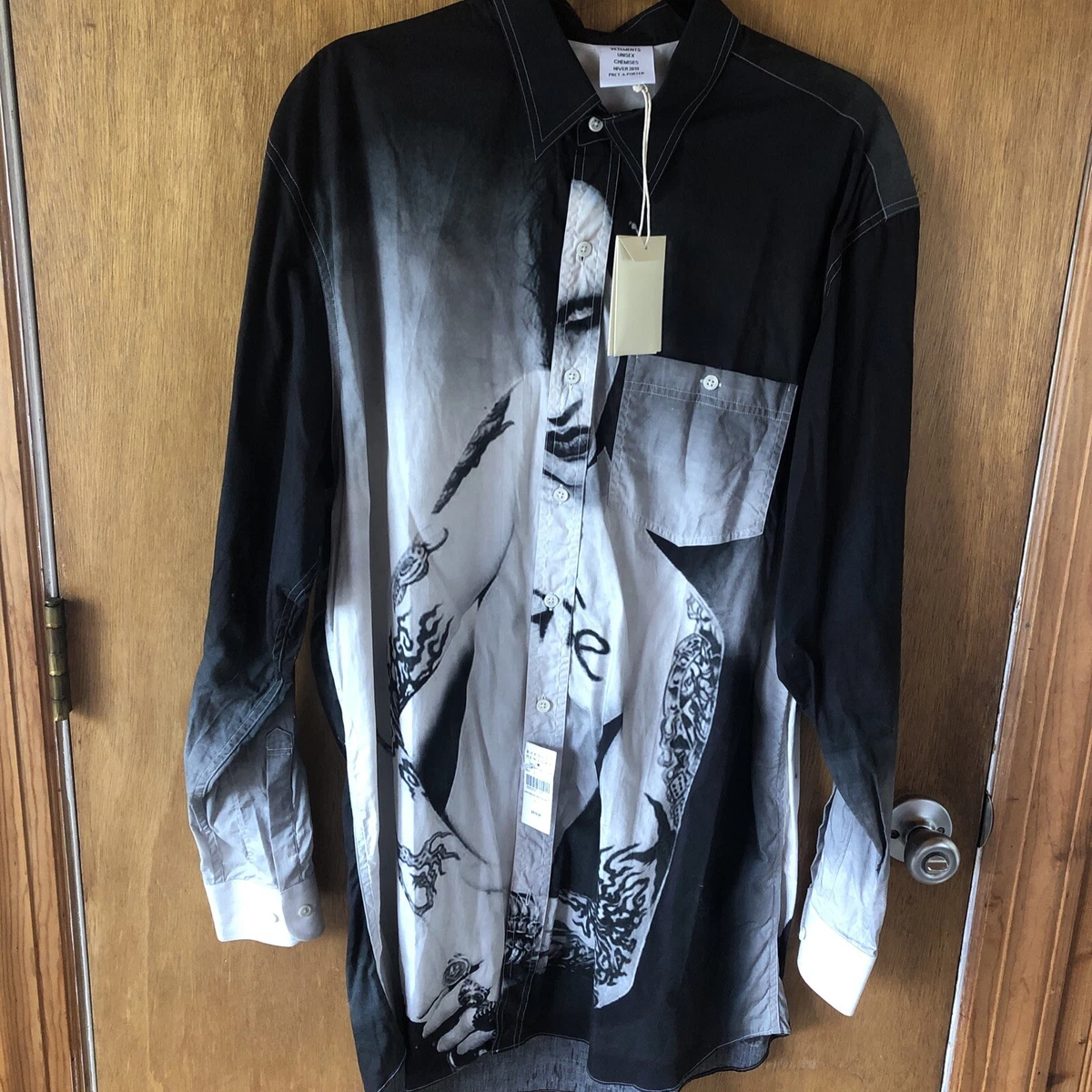 NWT 970 VETEMENTS Marilyn Manson Cotton Oversized Shirt Style