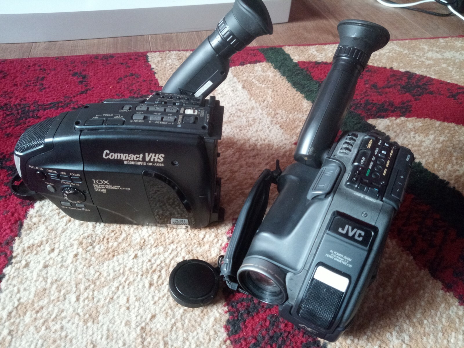 JVC GRSX9E SuperVHS Camcorder & JVC GRAX55 (Pair of VHSC Camcorders