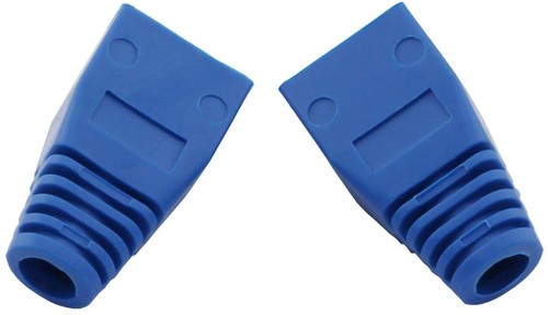 Cat5e Cat5 Cat6 RJ45 Boot End Cap Blue Connector Modular Head Plug Cable Lot - Picture 7 of 8