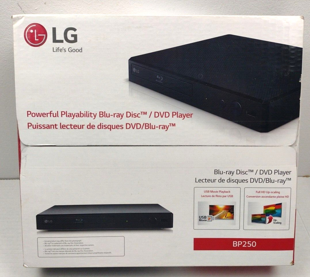 NEW LG BP250 Blu-ray DVD Player HD Upscaling HDMI External HDD USB