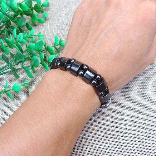 Black Magnetic Bracelet natural ore Energy Therapeutic Healing Therapy Arthritis - Picture 14 of 14