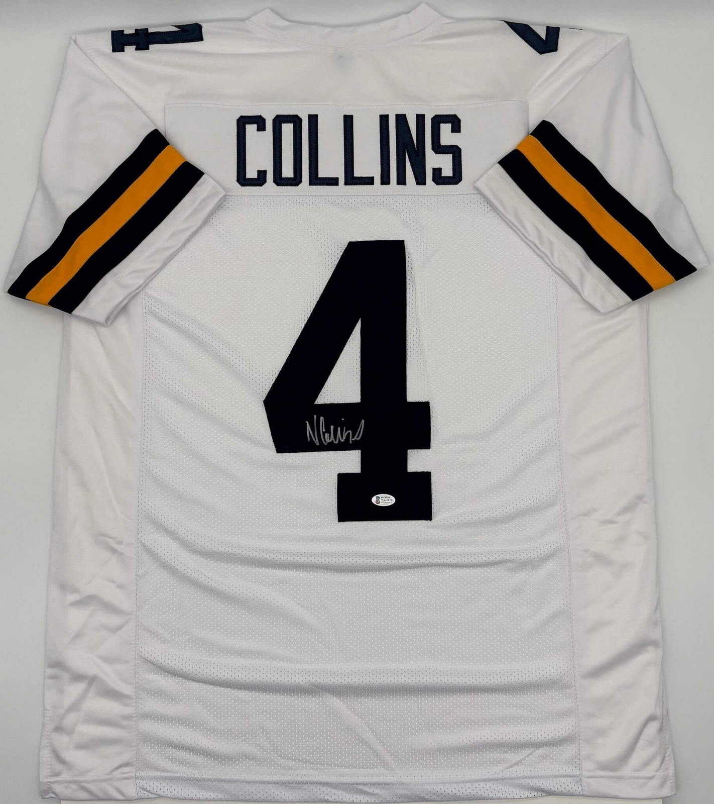 Nico Collins Autographed Signed Michigan Wolverines White Custom Football Jersey Becket 