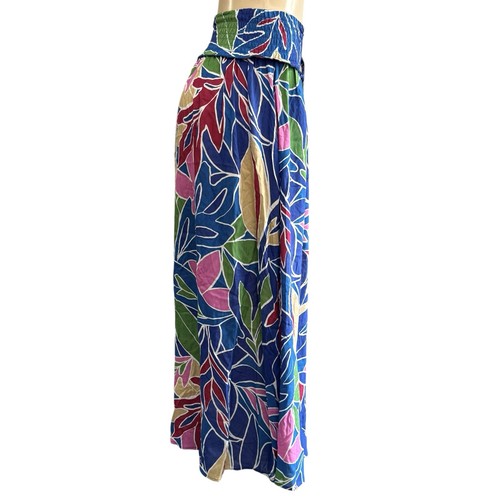 NEW True Destinations Resort Wear Maxi Skirt Beach Cover Up Blue Pink Floral XS - Picture 2 of 13