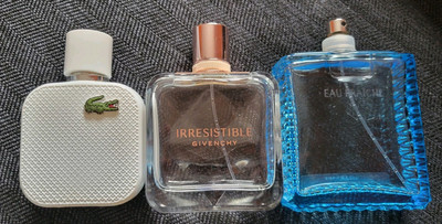 Lacoste Blanc Irresistible Givenchy Eau Fraiche Versace Empty Bottles