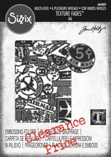 CLEARANCE Tim Holtz Multi Level Textured Impressions Embossing Folder Airmail
