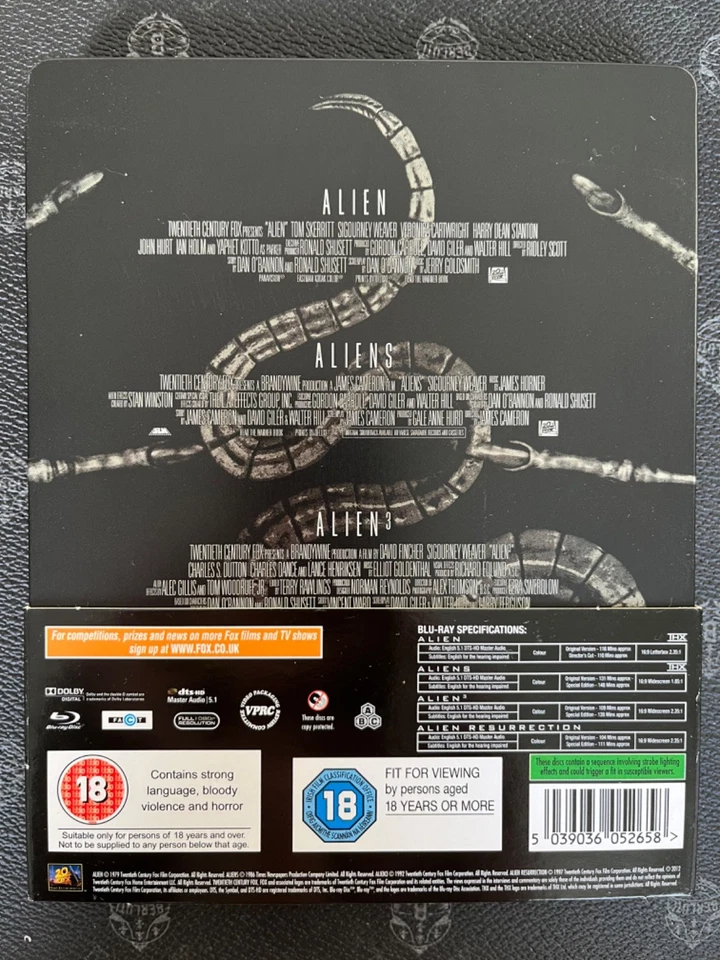 ALIEN ANTHOLOGY UK LIMITED ED. STEELBOOK BLU-RAY 4 DISC BOXSET. Free UK Post - Image 2 of 4