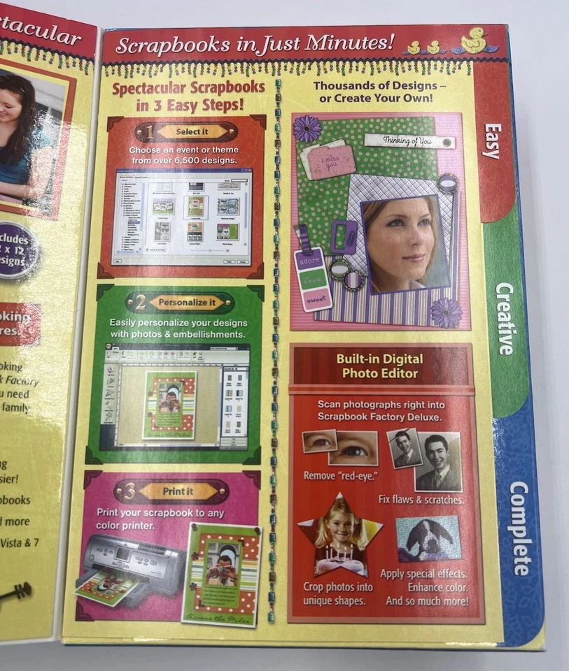 2010 Scrapbook Factory Deluxe v5 Windows 7 Vista XP Brand New Sealed NOS - Image 4 of 4