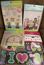 Amscan 80  s Night Party Decoration Kit Free shipping 5 Pieces
