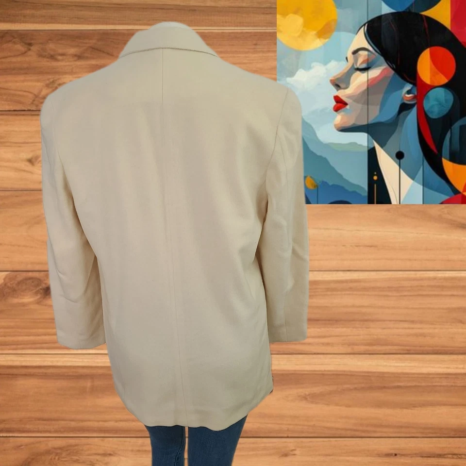 Blazer Feminino Express Tamanho Pequeno – Lã/Nylon/Cashmere – Roupa de Escritório - Imagem 2 de 4