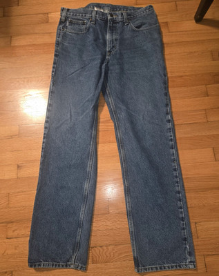 Carhartt Men's Traditional Fit Straight Leg Blue Denim Jeans, 5-Pocket