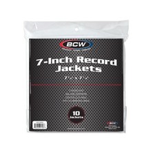 Polylined Black Paper 7 in Square Corner Record Sleeves - 50 ct  Inner Prote...