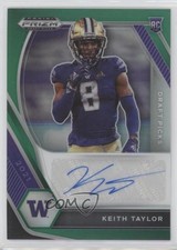 2021 Panini Prizm Draft Picks Green Keith Taylor #DPA-KET Auto ls5