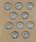 (10) 90% Silver Mercury Dimes (C29)