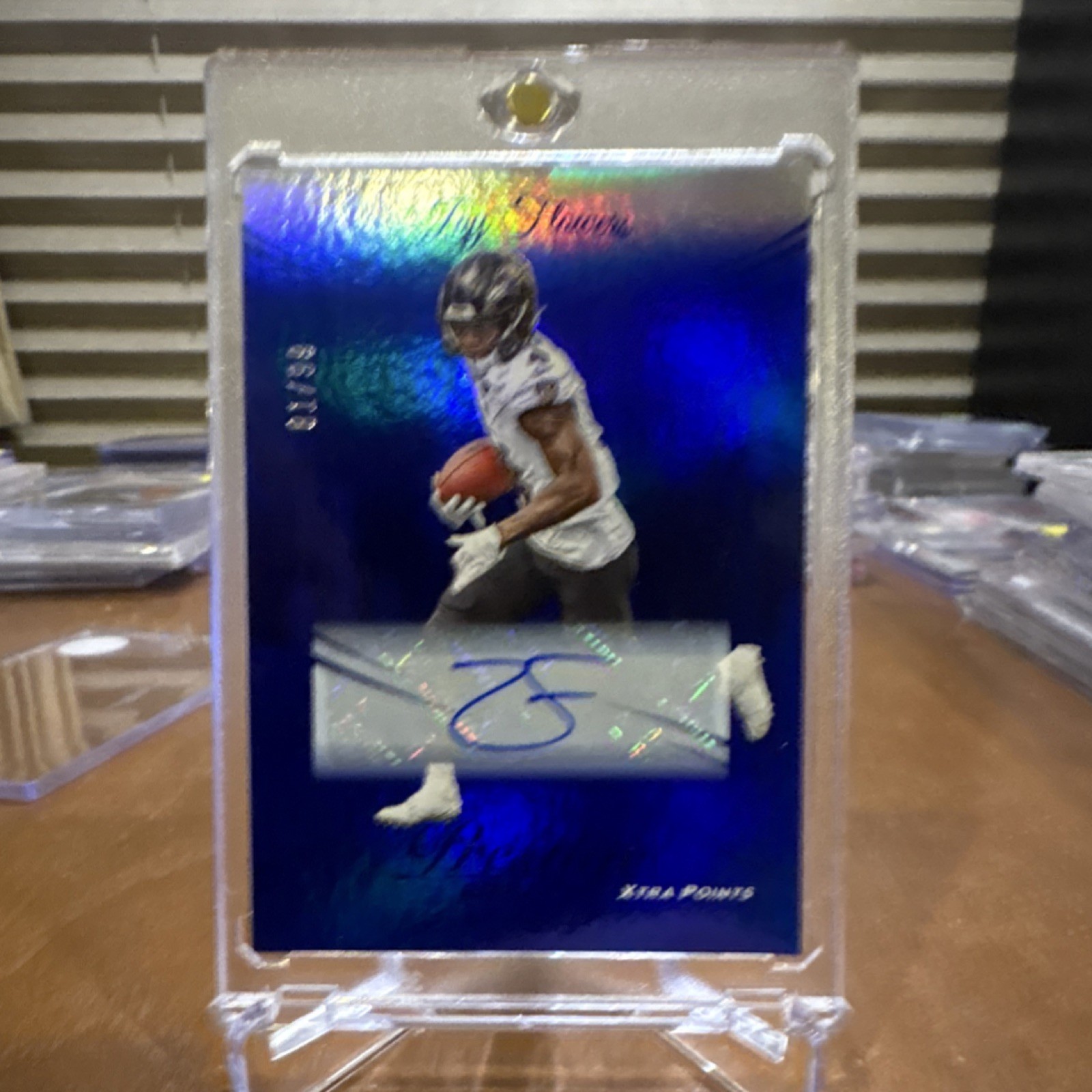 2023 Panini Prestige Zay Flowers Ravens Xtra Points Blue Auto #22/99