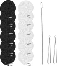 15pcs Bodkin Sewing Kit, Includes 12 Replacement Drawstrings for Pants, Jackets,