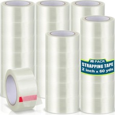 30 Rolls Strapping Tape 2 Inch X 60 Yards 5.5 Mil Fiberglass Filament Tape