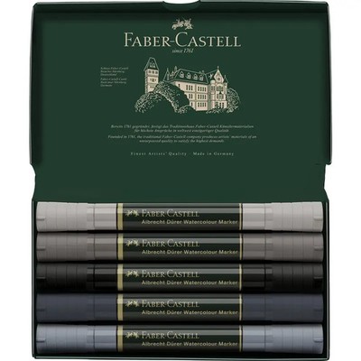 2 bis 20x FABER-CASTELL Aquarellmarker ALBRECHT DÜRER, Grautöne SPARE BIS ZU 22%