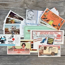 18 Diff Vtg Original 1920-60s Advertising DESK PAD Ink Blotters Collection LOT