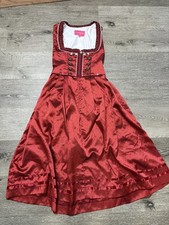 Kruger Dirndl Dress Women's EU 36 Small Blue German Traditional Oktoberfest Red