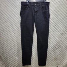 rag & bone Fit 1 Extra Slim Jeans Mens 34x34 Black Button Fly Made in USA