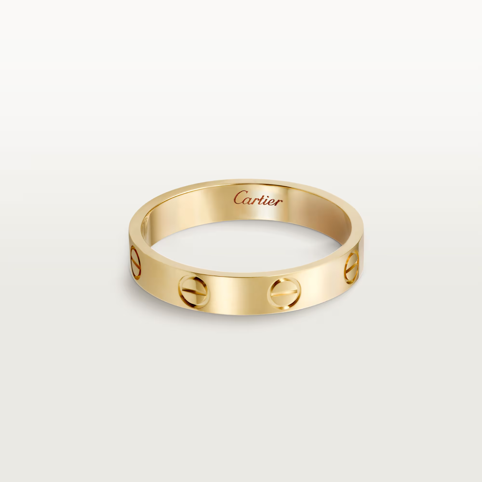 Cartier LOVE Small Wedding Band 18K Yellow Gold Ring Size 62 US 10.25 Mint