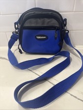 Vintage Case Logic Mini Tote Traveler CD Player Bag Carrying Case w/ Strap Blue
