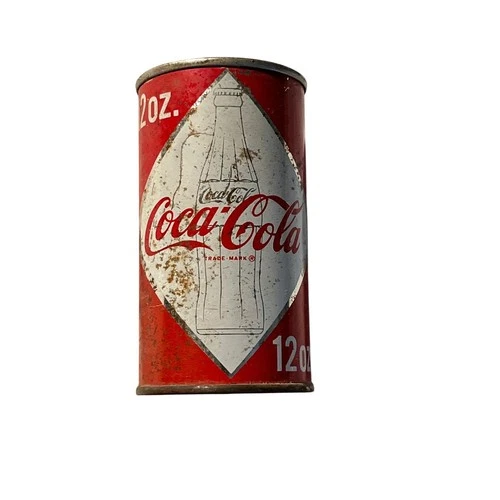 Vintage Coca-Cola 12oz Steel Soda Can Diamond Logo Red White Coke