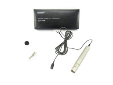 Sony ECM-55B Electret Condenser Microphone w/ Case, Label Clip Windscreen