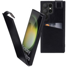 Case For Samsung Galaxy S26 Ultra Flip Style Leather Protection Cover Black