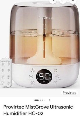 Provirtec 6L Self-Cleaning Humidifier for Large Room, Standard, White 