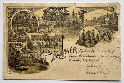 AK Litho Gruss aus Kahmer 1899 Greiz Mohlsdorf Grimm Besitzung
