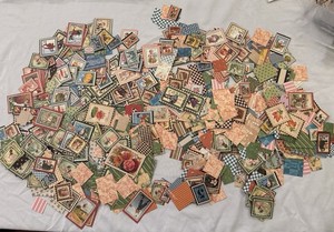 800pc Graphic 45 Postage Stamp Ephemera Huge- Lot Junk Journal Scrapbooking